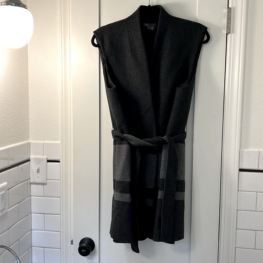 Vince Wool Belted Vest